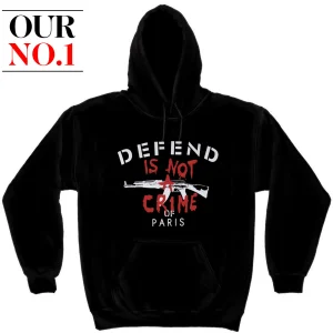 Defend Is No A Crime AK-47 Assault Rifle 2nd Amendment Pullover Hoodie New 100% Cotton Casual Mens Sweatshirts Retro Streetwear